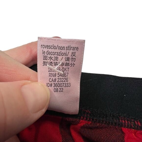 Victoria Secret Pajama Lounge Pants Red Plaid Black - small - Picture 7 of 11